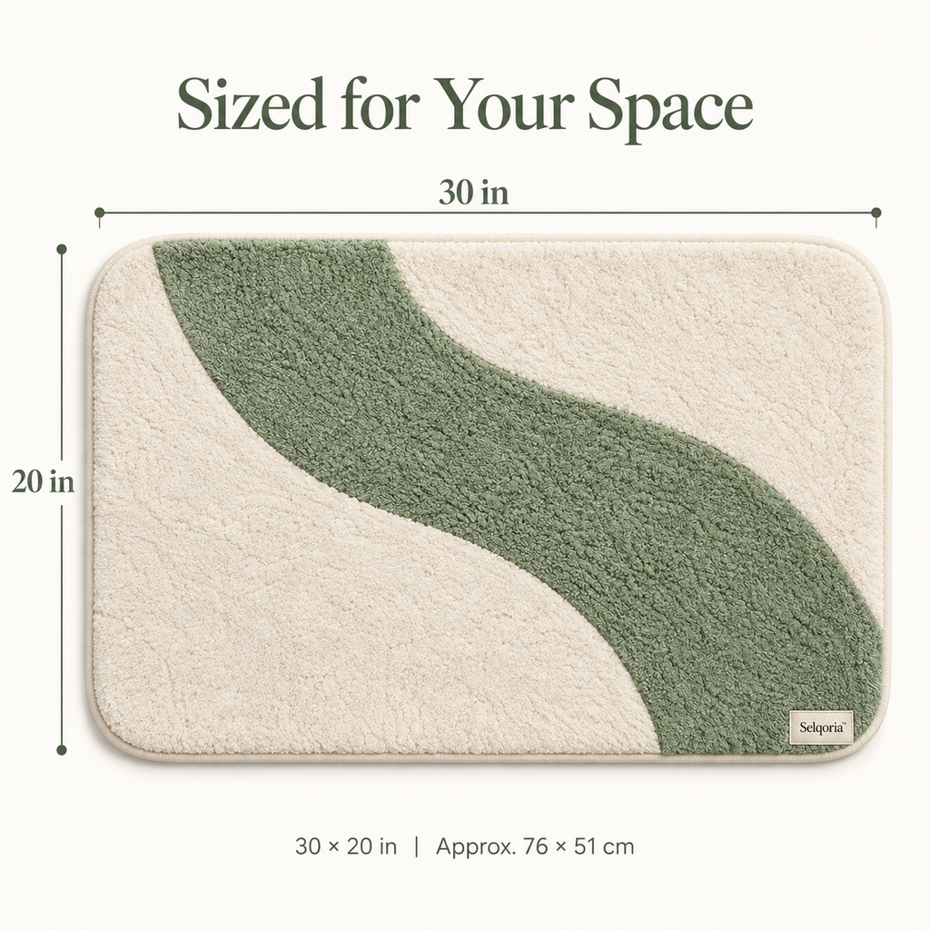 Selqoria™ Sage Curve Floor Mat