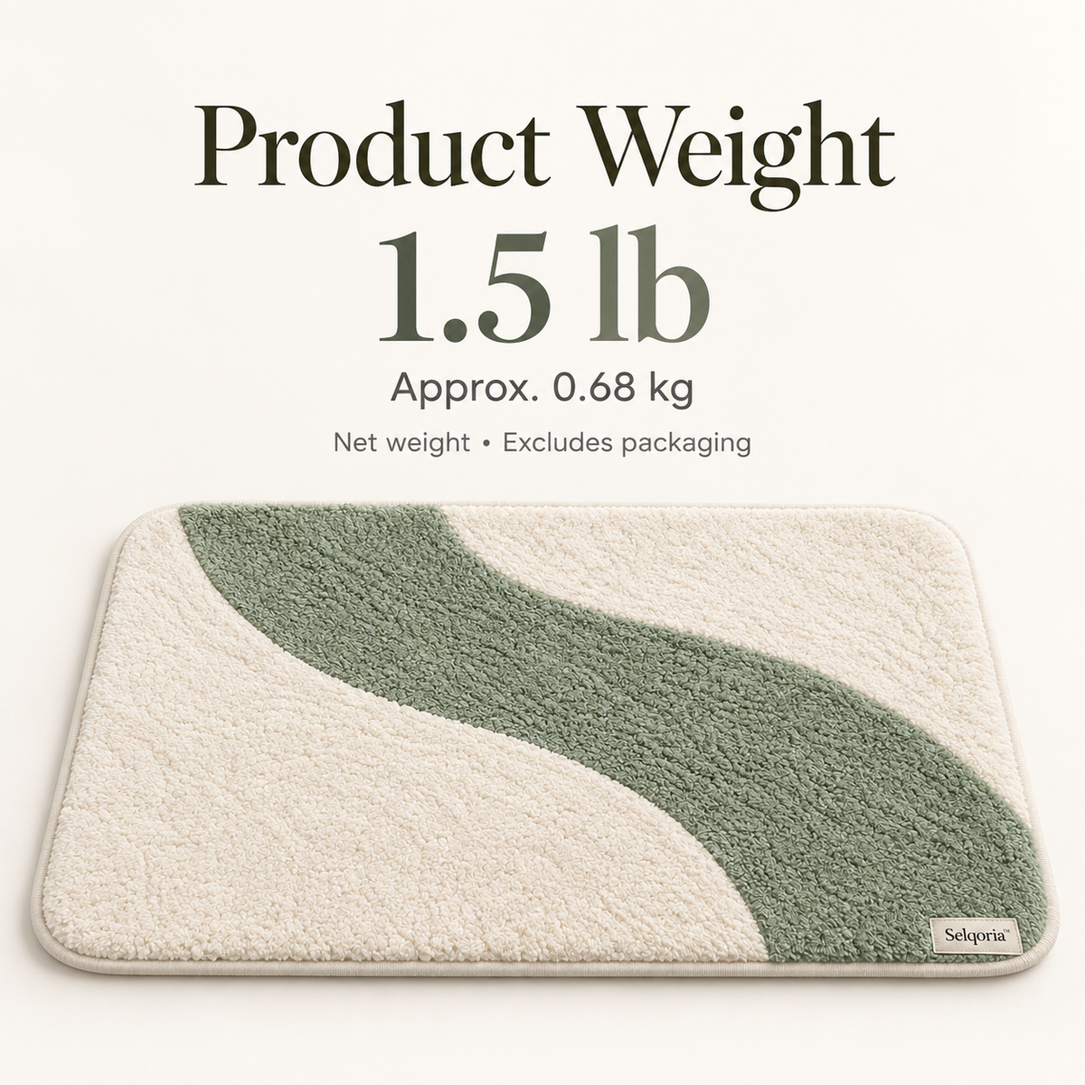 Selqoria™ Sage Curve Floor Mat