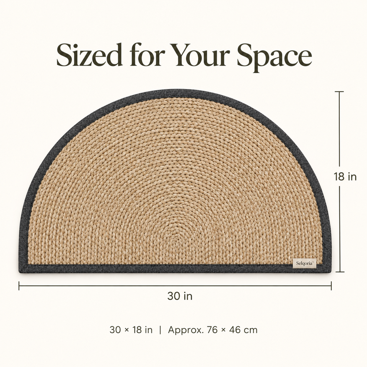 Selqoria™ Half-Moon Woven Entry Mat