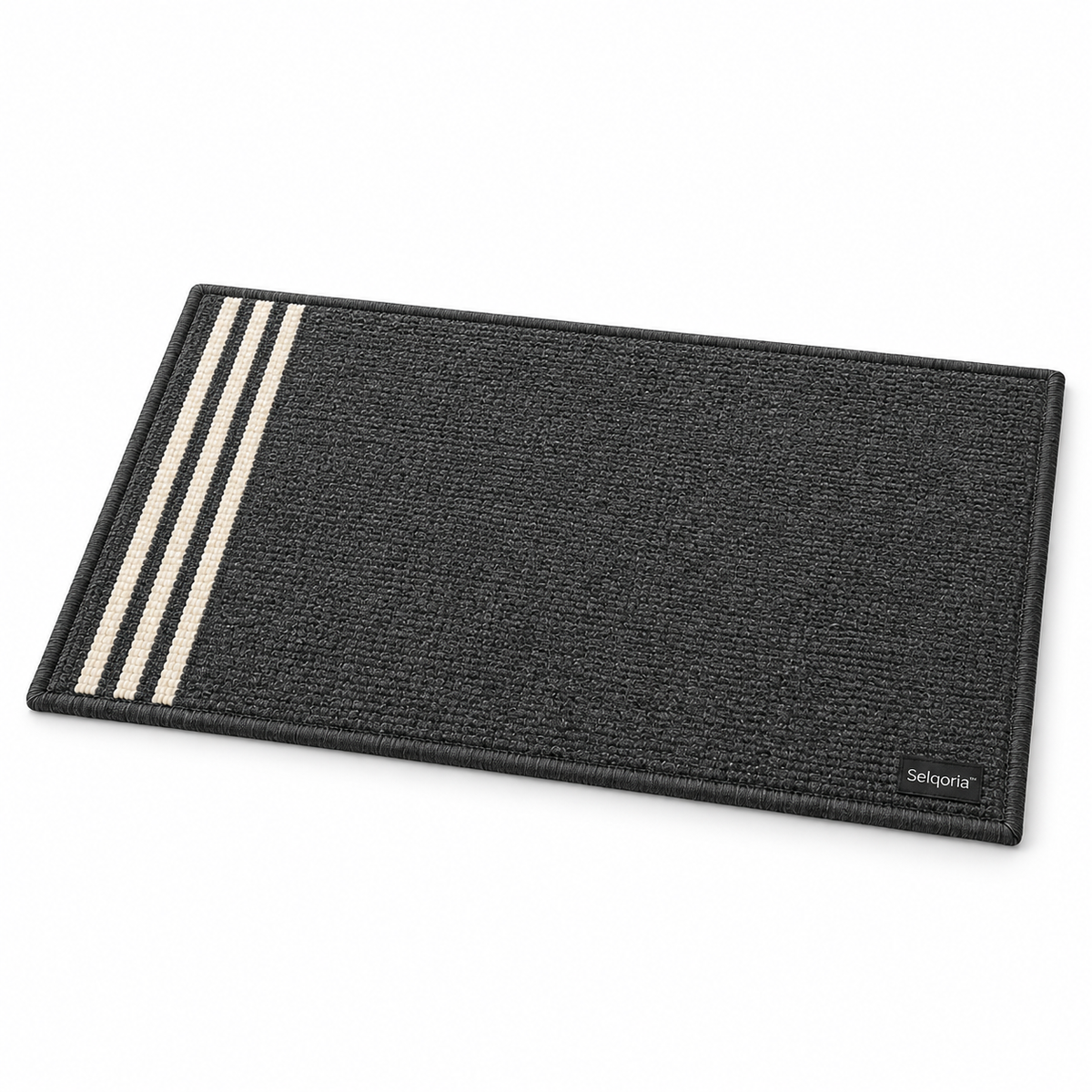 Selqoria™ Charcoal Stripe Entry Mat