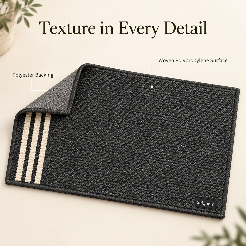 Selqoria™ Charcoal Stripe Entry Mat