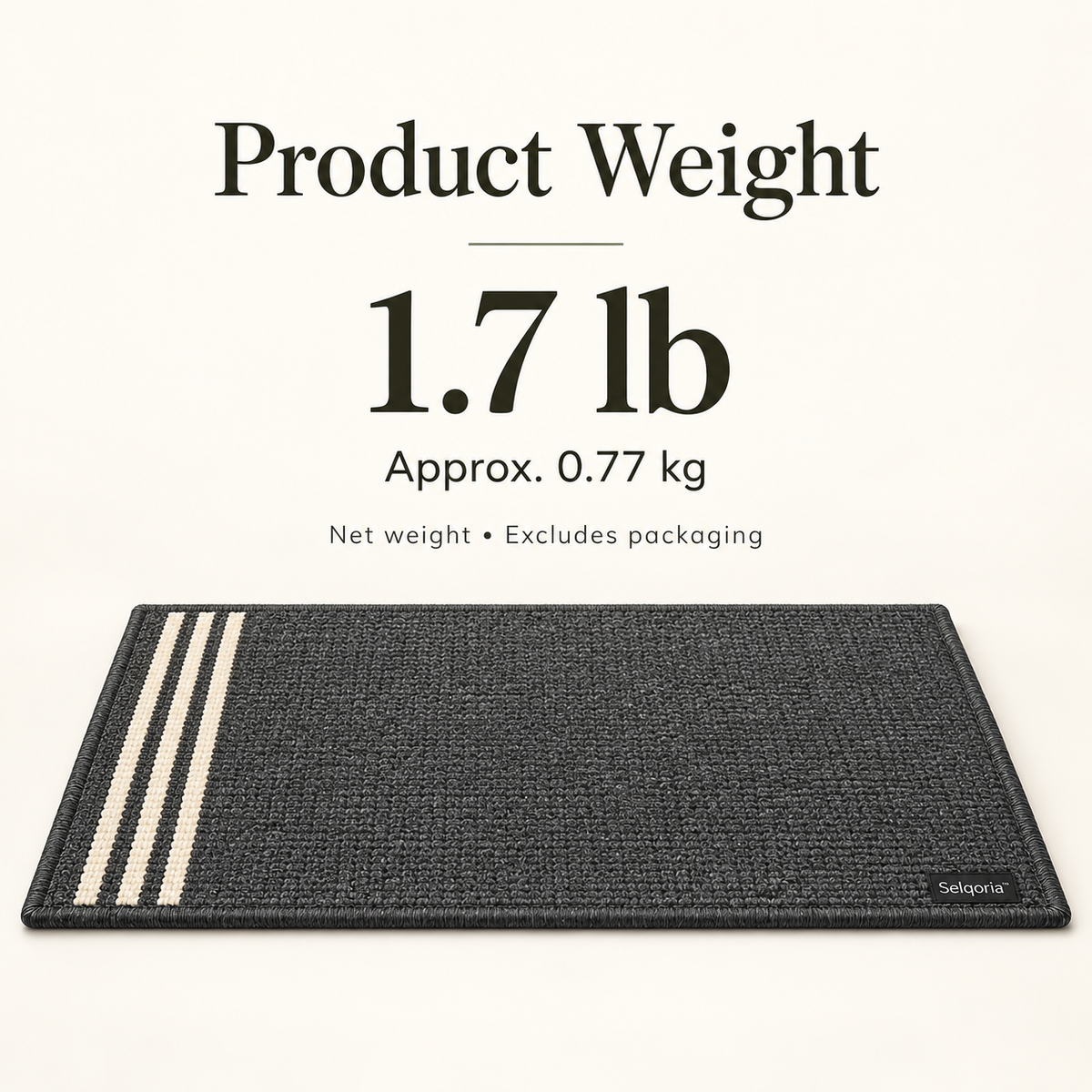 Selqoria™ Charcoal Stripe Entry Mat