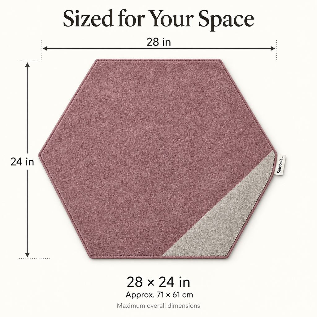 Selqoria™ Mauve Hexagon Accent Mat