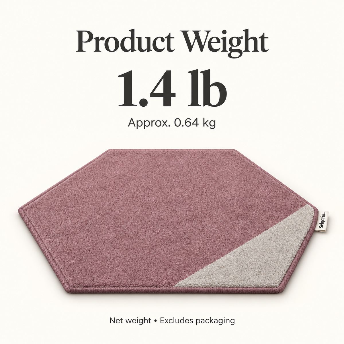Selqoria™ Mauve Hexagon Accent Mat
