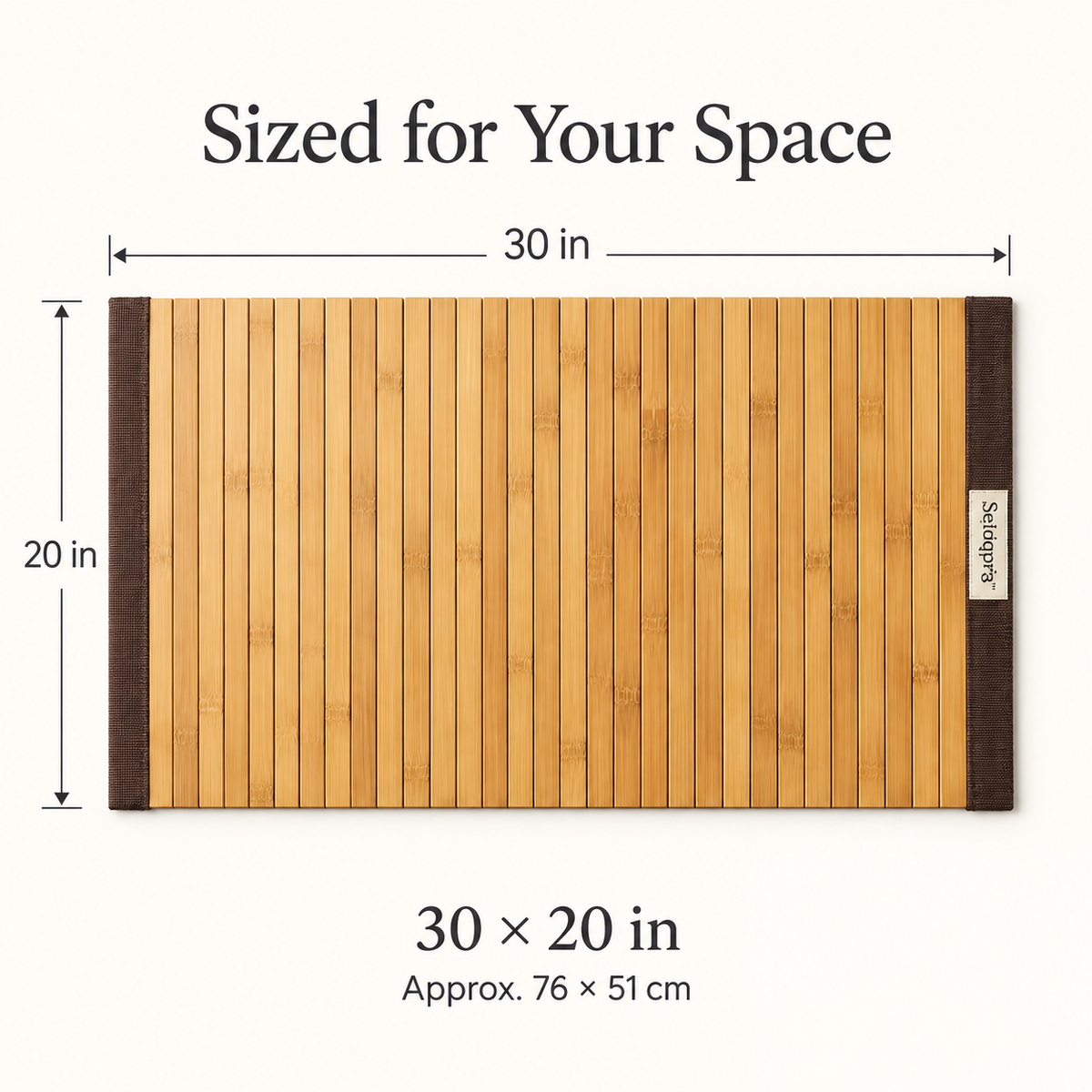 Selqoria™ Natural Bamboo Slat Floor Mat