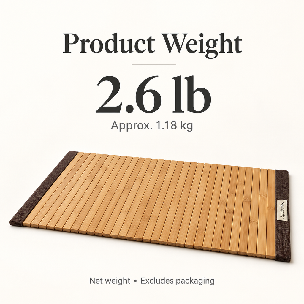 Selqoria™ Natural Bamboo Slat Floor Mat