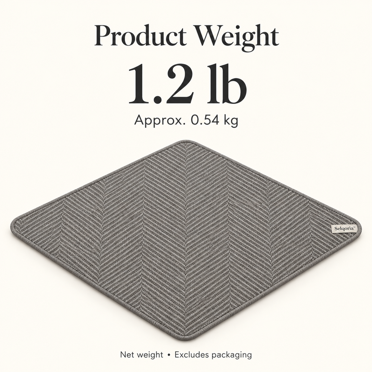 Selqoria™ Gray Herringbone Diamond Mat
