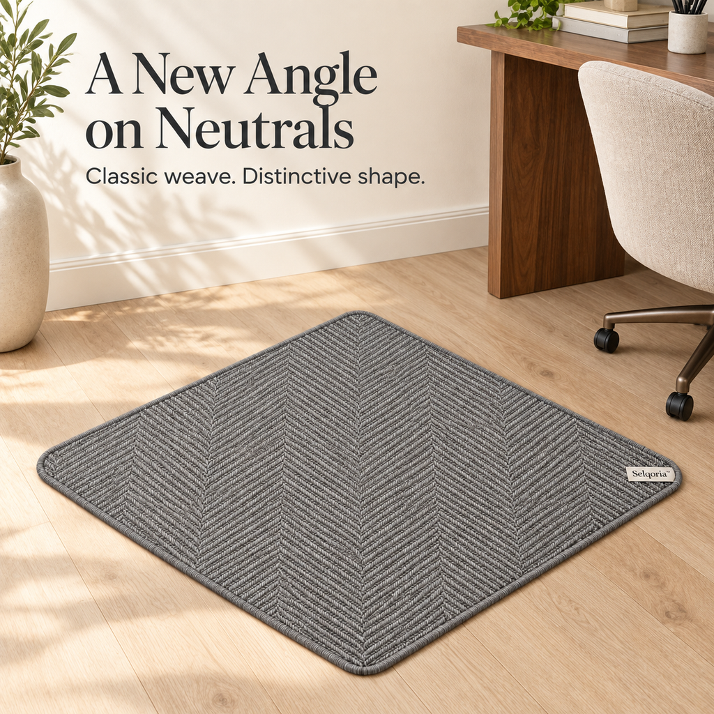 Selqoria™ Gray Herringbone Diamond Mat