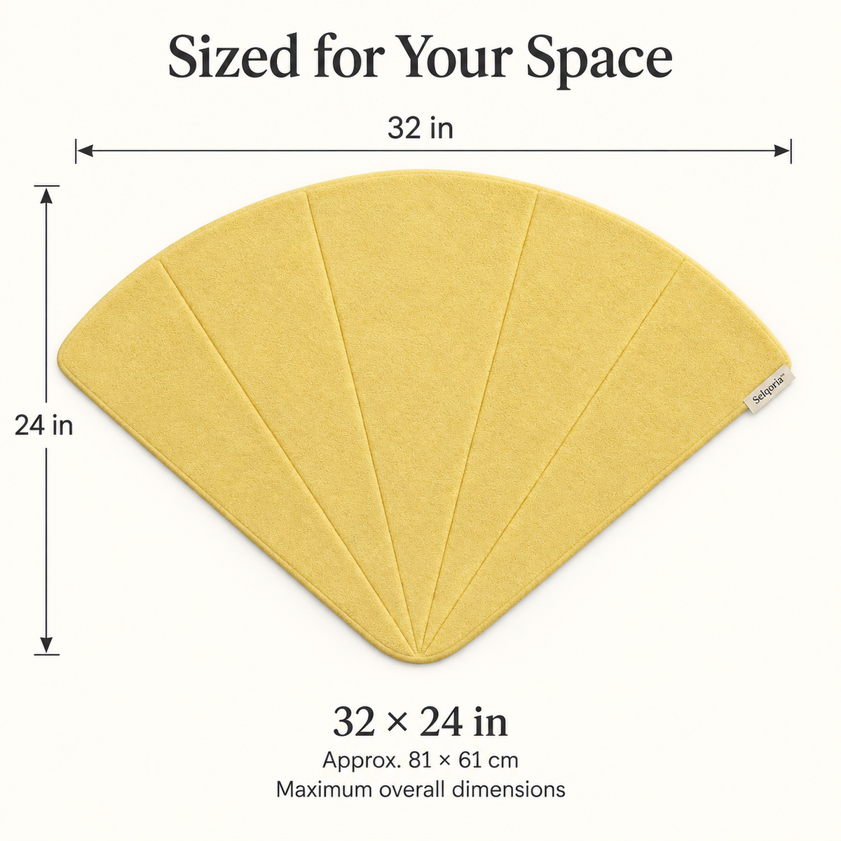 Selqoria™ Butter Yellow Fan Accent Mat