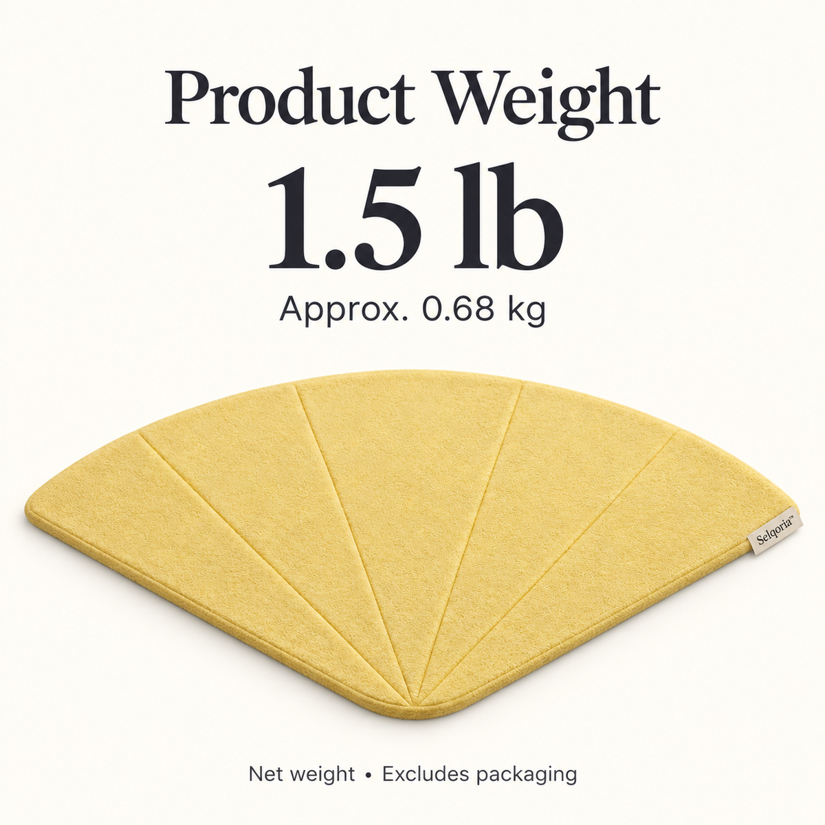 Selqoria™ Butter Yellow Fan Accent Mat